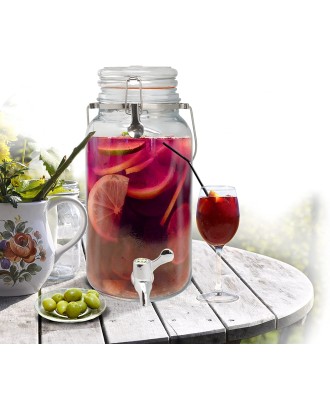 Recipient pentru bauturi racoritoare, sticla, 4 litri - VIN BOUQUET